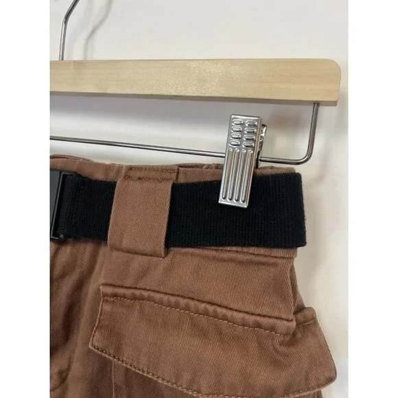 DO NOT BUY TNA High Waisted Cargo Shorts in Brown Size Xs Belted - Picture 5 of 6